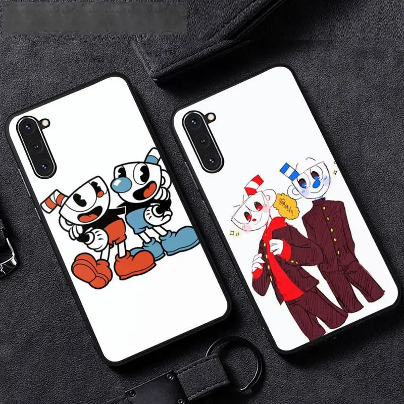 

cartoon cute Cuphead game Phone Case For Samsung A51 A32 A52 A71 A50 A12 A21S S10 S20 S21 Plus Fe Ultra