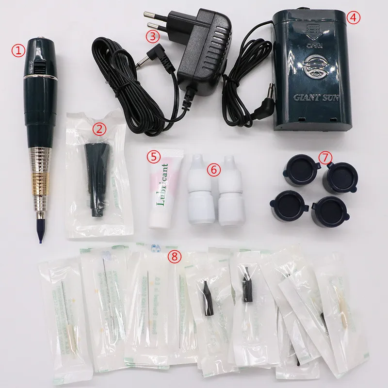

Complete Tattoo G8650 Taiwan Original Tattoo Pen Permanent Makeup Machine Kit Giant Sun Tattoo Machine Battery Tattoo Machine