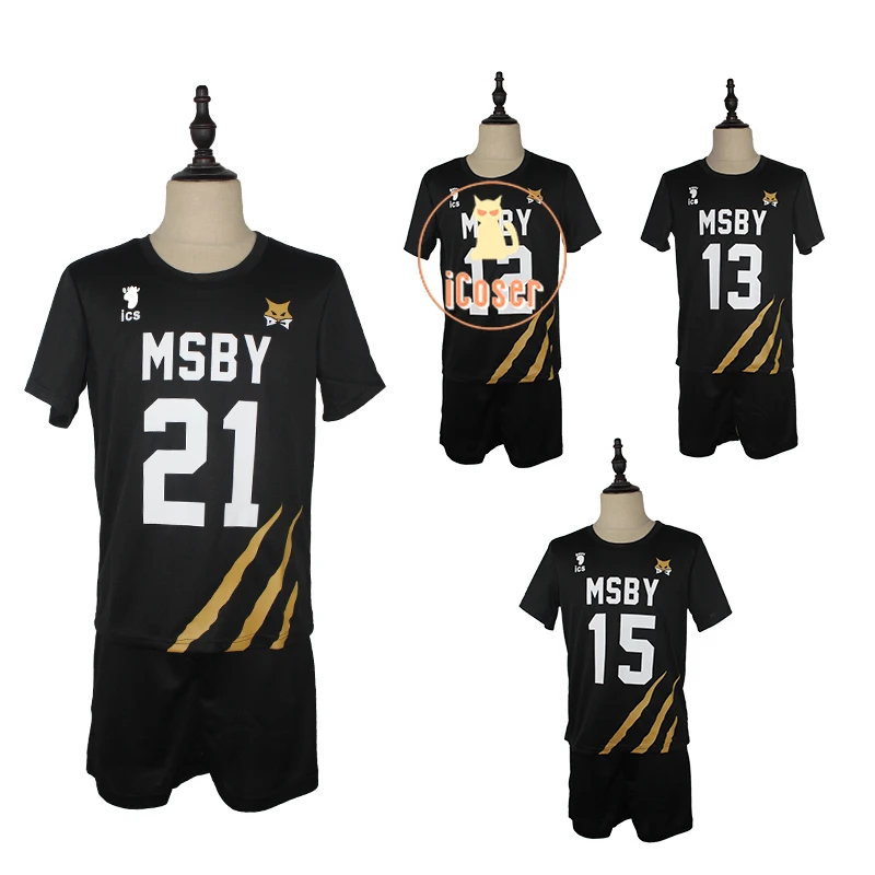 Костюм для косплея черных шакалов Haikyuu MSBY одежда волейбола высокого качества в