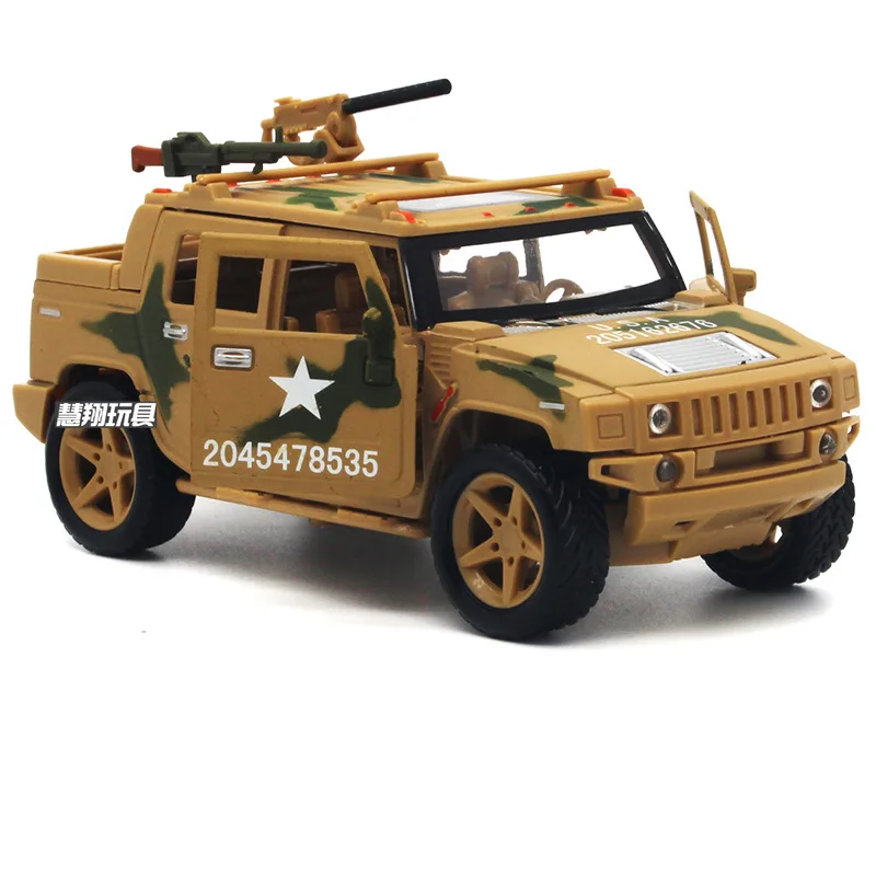1:32 Высокая Имитация Hummer внедорожный военный сплав модельный светильник музыка