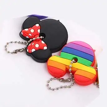 Силиконовый защитный чехол для ключей с мультяшным рисунком комплект из 2