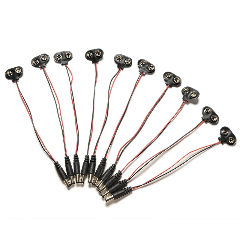 1/2/3/5/10PCS 9V DC Battery Power Cable Plug Clip Barrel Jack Connector for DIY I T type Wholesale | Обустройство дома