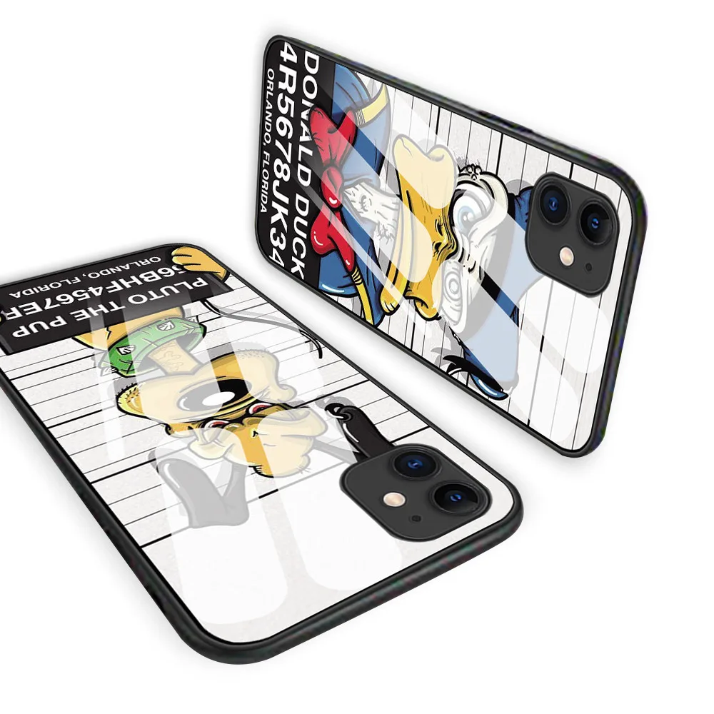 Funny Cartoon master criminal Cases For iphone 7 8 6 6S Plus Luxury Tempered Glass Phone cover 11 11Pro X XR XS MAX | Мобильные