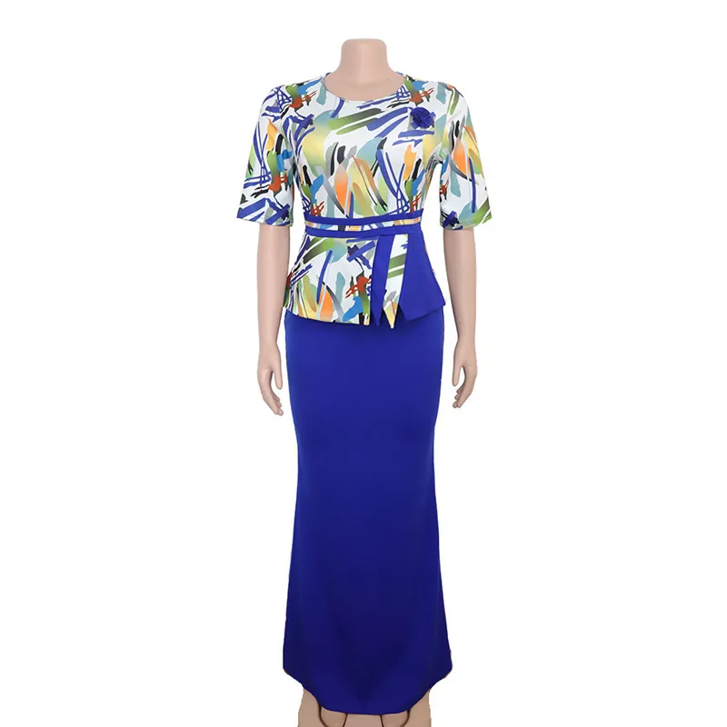 

New Autumn Printed Bodycon Dress African O-Neck Long Dress Africa Clothing Robe High Quality Bandage Pencil Dress High Quality