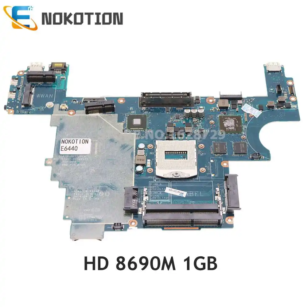 

NOKOTION For DELL Latitude E6440 Laptop Motherboard DDR3 HD8690M GPU 1GB CN-0N23JF 0N23JF VAL91 LA-9934P