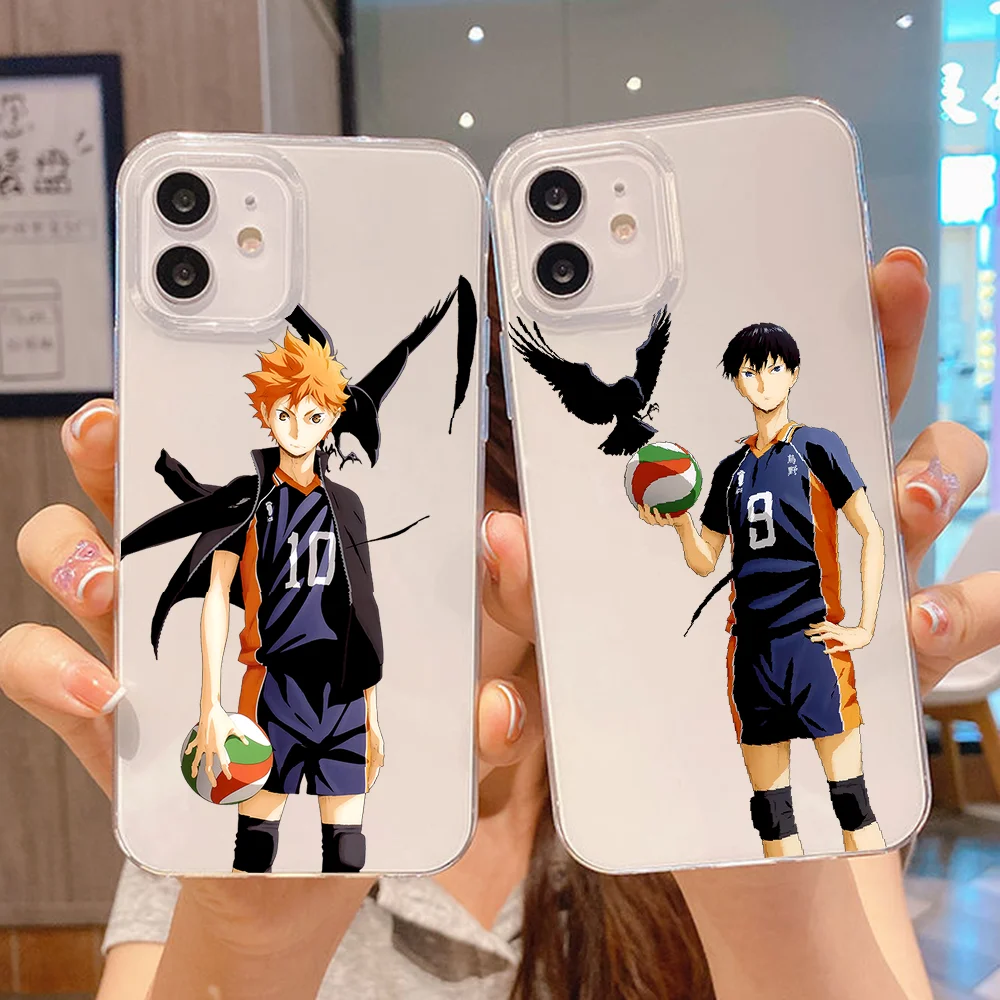 

Haikyuu Anime Phone Case For iphone SE 2020 6 6S 7 8 11 12 13 Mini Plus X XS XR Pro Max transparent 3D hoesjes luxury bumper