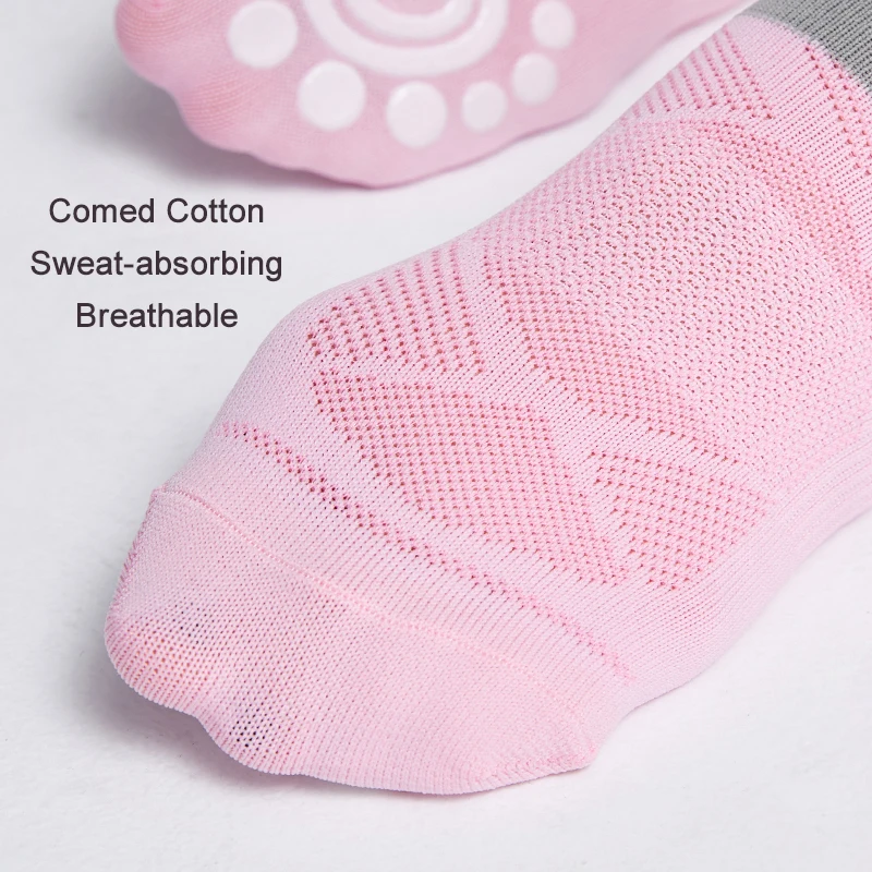 Носки для йоги Пилатеса хлопковые нескользящие силиконовые носки езды на