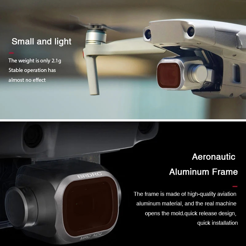 

BRDRC 6 Pcs Professional Version Coated Filter UV CPL ND4 / 8/16/32 Lens Filter for DJI Mavic 2 PRO Drone Accessories