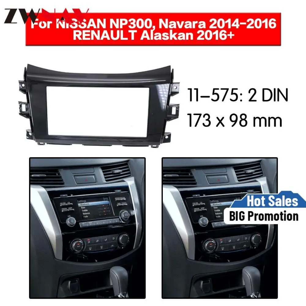 Автомобильный dvd-плеер рамка для NISSAN NP300 Navara 2014-2016/RENAULT Alaskan 2016 + Авто AC черный LHD RHD