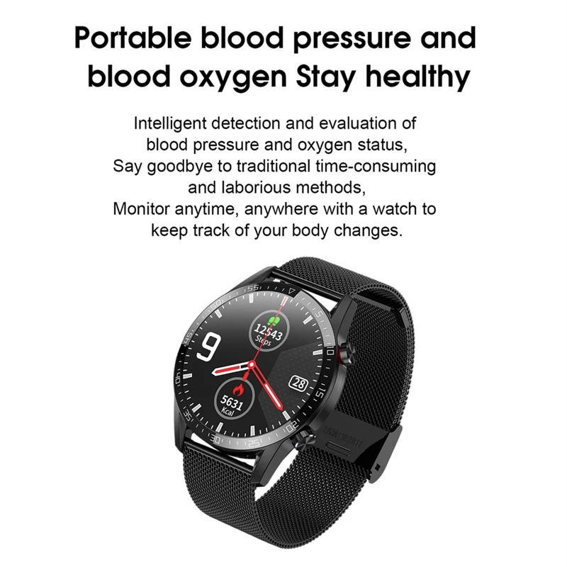 

L13 Smart Watches Blood Pressure Oxygen ECG Fitness Tracker Bluetooth Call IP68 Waterproof Men Women Smartwatch