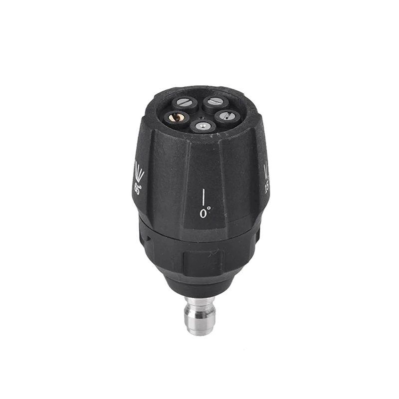 

5 in 1 Nozzle High Pressure Washer 0 15 25 40 65 Nozzle Piece G1/4 Male Connect Quick Realease Adaptor Car Washer-Gun