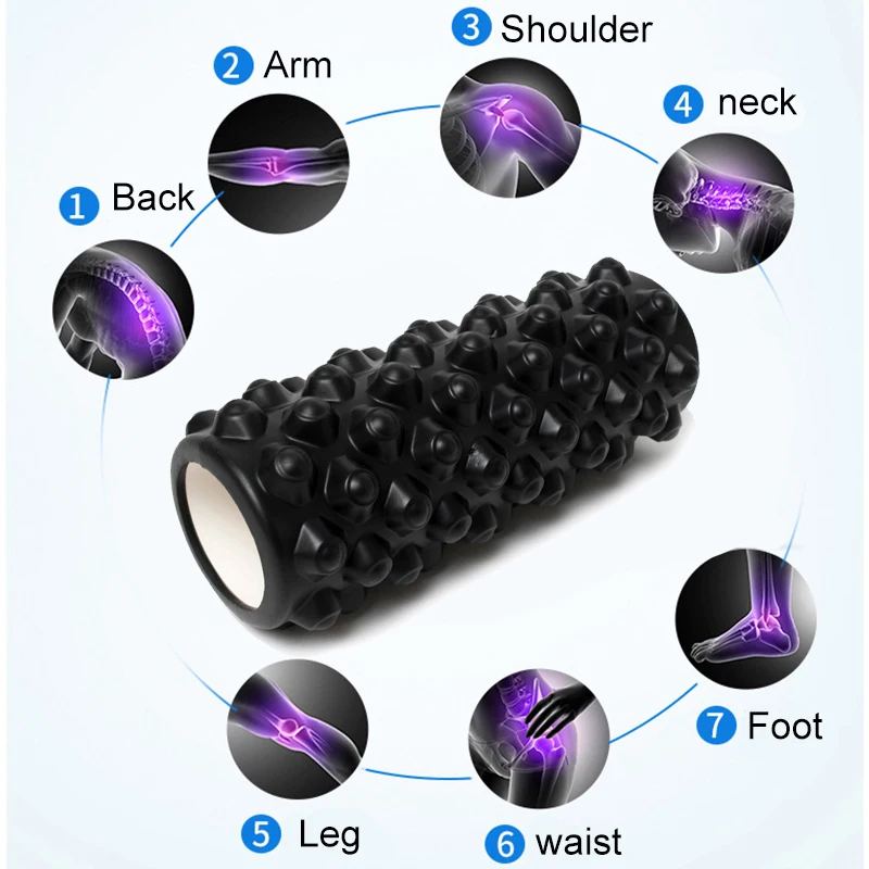

33cm Fitness Foam Roller Yoga Block Pilates Sport Massage Roller Gym Exercises Relax Deep Muscle Yoga Accessories Relieve Stress