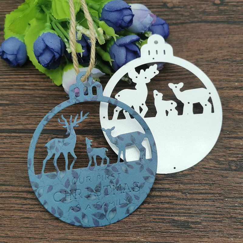 

Merry Christmas deer Metal Cutting Dies Stencils For DIY Scrapbooking Decorative Embossing Handcraft Die Cutting Template