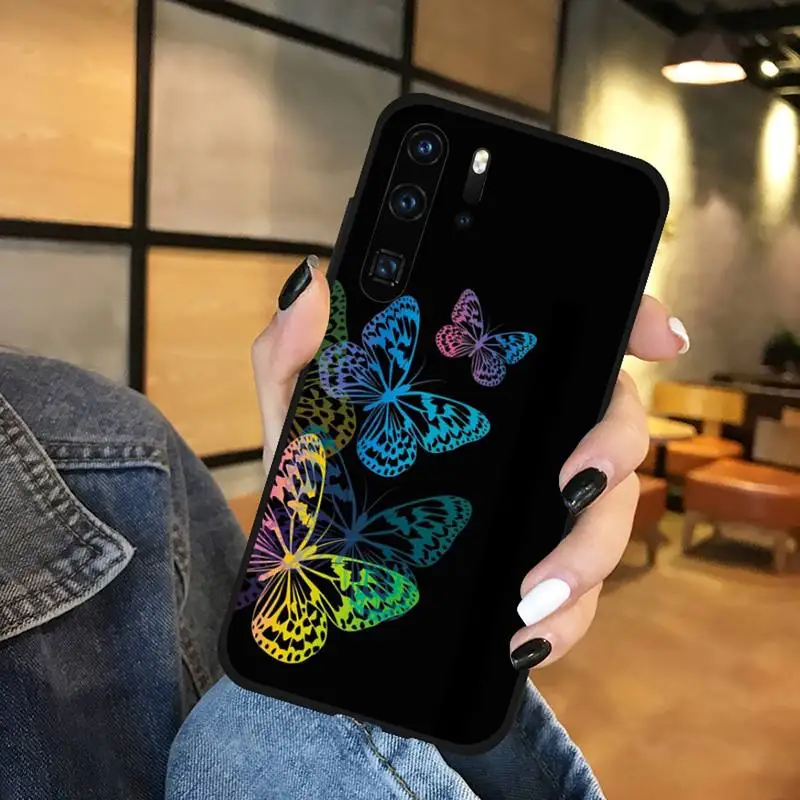 

Butterfly art animal color Phone Case Funda For Huawei P9 P10 P20 P30 Lite 2016 2017 2019 plus pro P smart