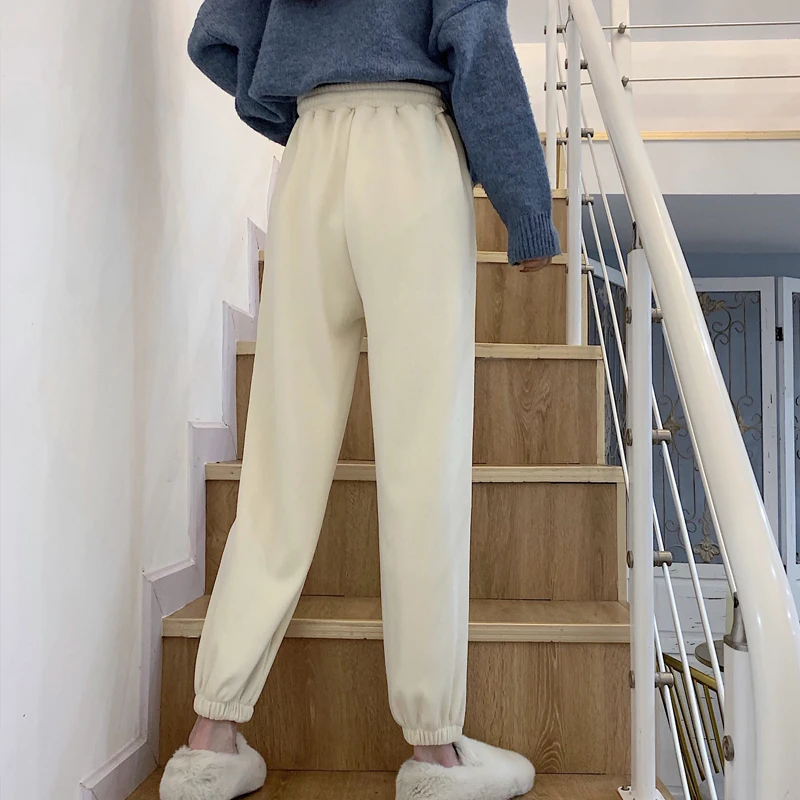 

JXMYY high-waist women's loose straight-leg casual pants new style pants with feet autumn and winter harem pants