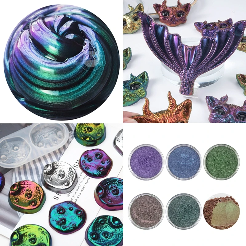 

10g Pearlescent Mica Pigment Powder Color Changing for Slime Epoxy Resin Craft 85LA