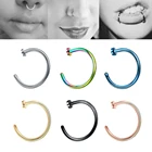 1 шт. женские ноздрые кольца шпильки из нержавеющей стали для носа, Поддельные кольца для носа, серьга в нос пирсинг, модные украшения