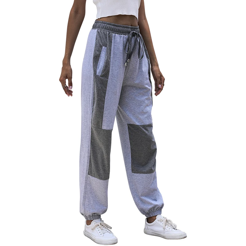 

Women's trousers, European and American trousers, straight leg pants, casual color matching trousers, women's daily casual wear,