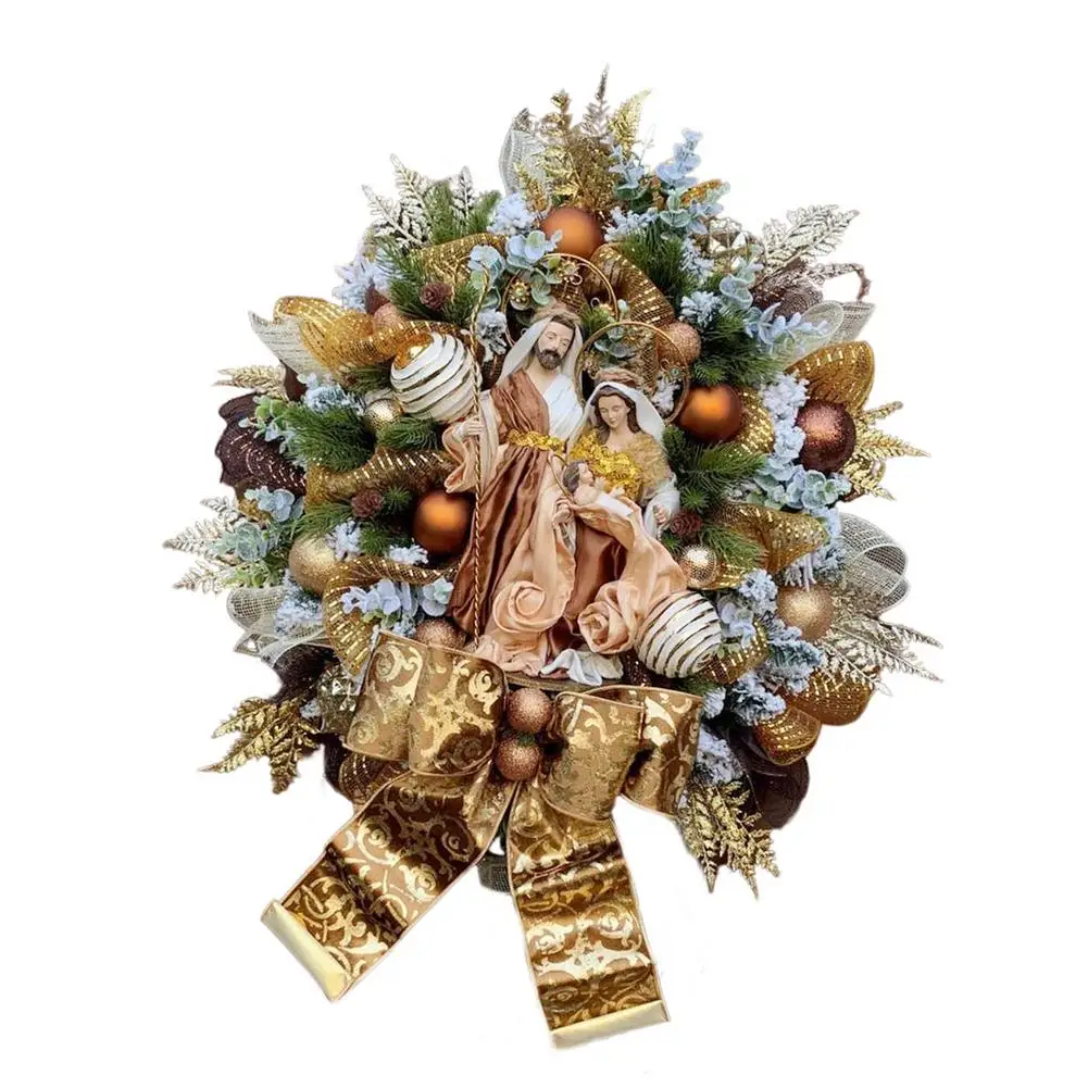

Christmas Wreath Outdoor Christmas Wreath Decor Durable Waterproof And Anti -Oxidation Christmas Wreath With Pine Cones And
