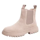 Ботинки-челси женские осенне-зимние, без застежек, на платформе