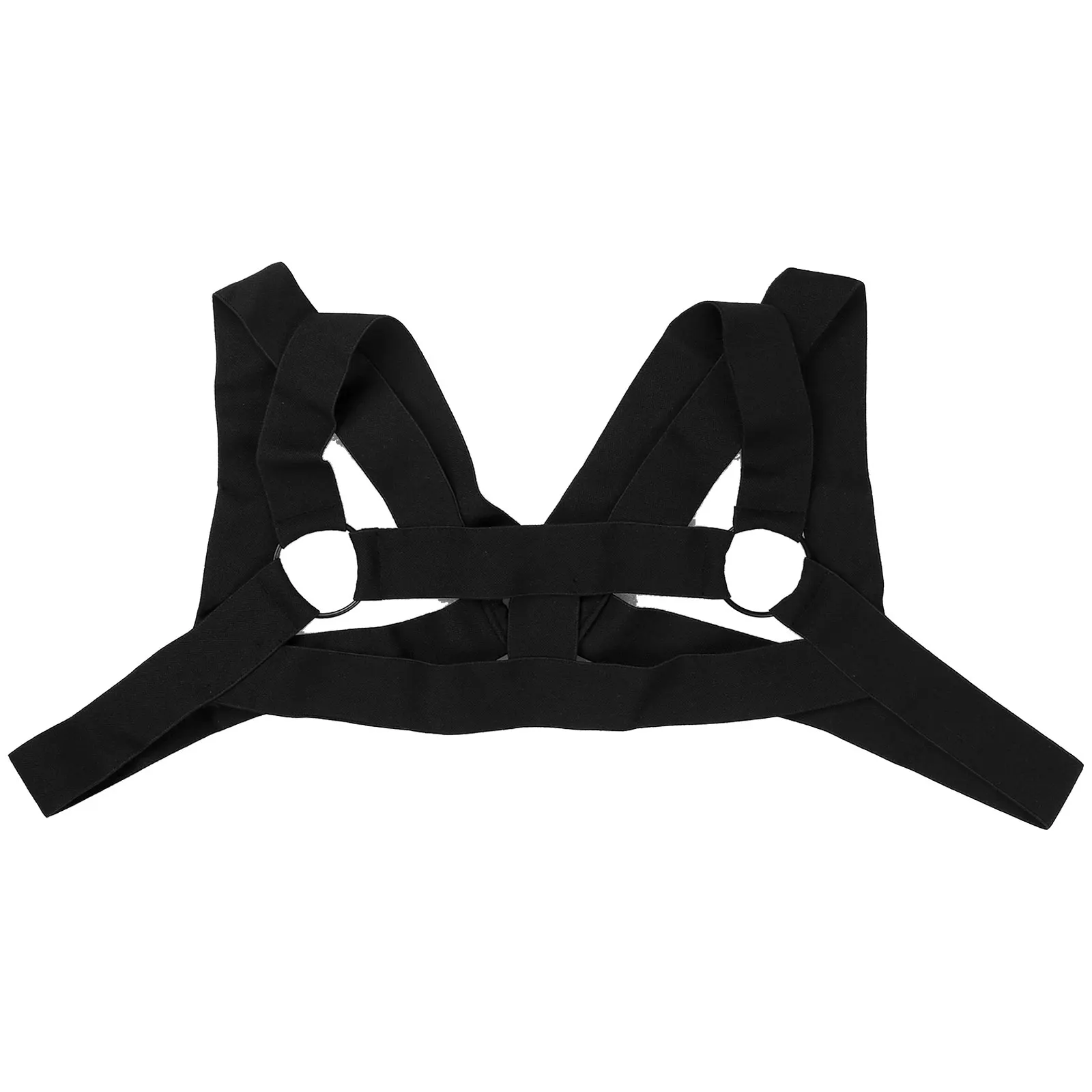 Mens Erotic Crop Tops Body Chest Harness Belt Metal Ring Elastic Shoulder Straps Clubwear Fancy Dress Ball Stage Show Costumes |