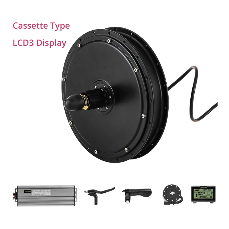 LCD3 Cassette 48 в 1500 Вт Электродвигатель для велосипеда, бесщеточный мотор для задней ступицы, 1500 Вт, колесо свободного хода/кассета, электрический велосипед 1500 Вт, моторное колесо ступицы - Цвет: LCD3 Cassette