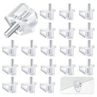 100pcs 3mm clear shelf supports pegs studs with metal pin kitchen cabinet shelves accessories for furniture cabinets pegs
