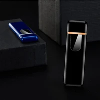 fingerprint touch induction charging electric heating wire lighter windproof electric lighter lighters smoking usb encendedor