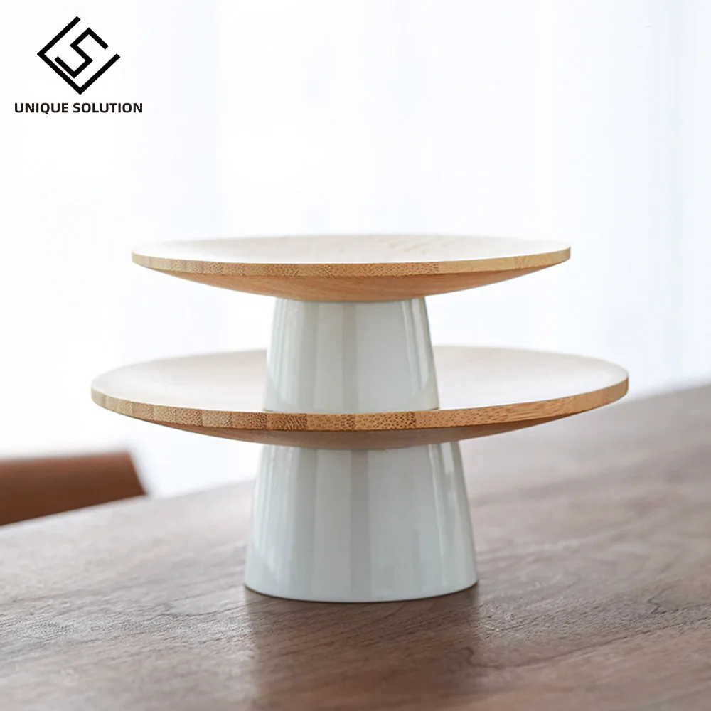 Деревянный поднос для торта фруктовая подставка десерта украшения стола