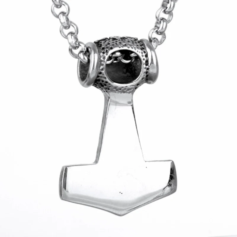 Мужской длинный кулон-талисман Тора из нержавеющей стали | Украшения и