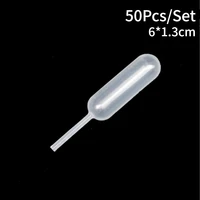 50pcsset 4ml plastic dropper cake room baking special flat round heart shaped pet straw syringe pipette educational equipment