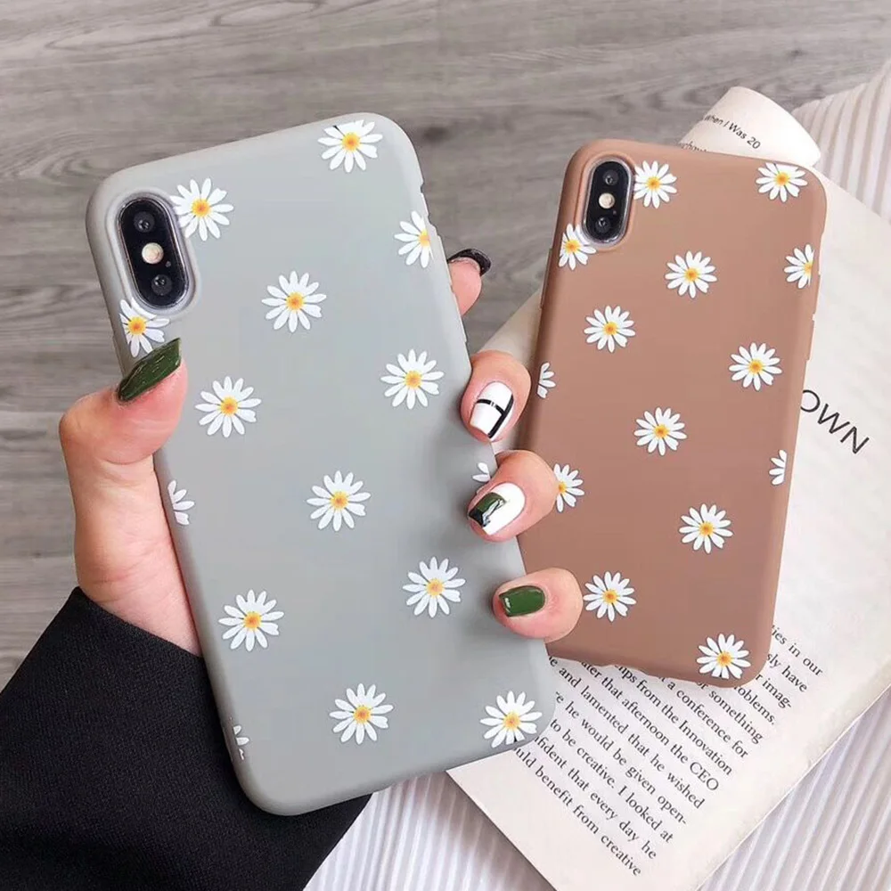 Цветы Силиконовый TPU чехол для телефона iphone х iPhone 5 5s SE X XS XR Max 8 7 6 6S Plus 11 Pro