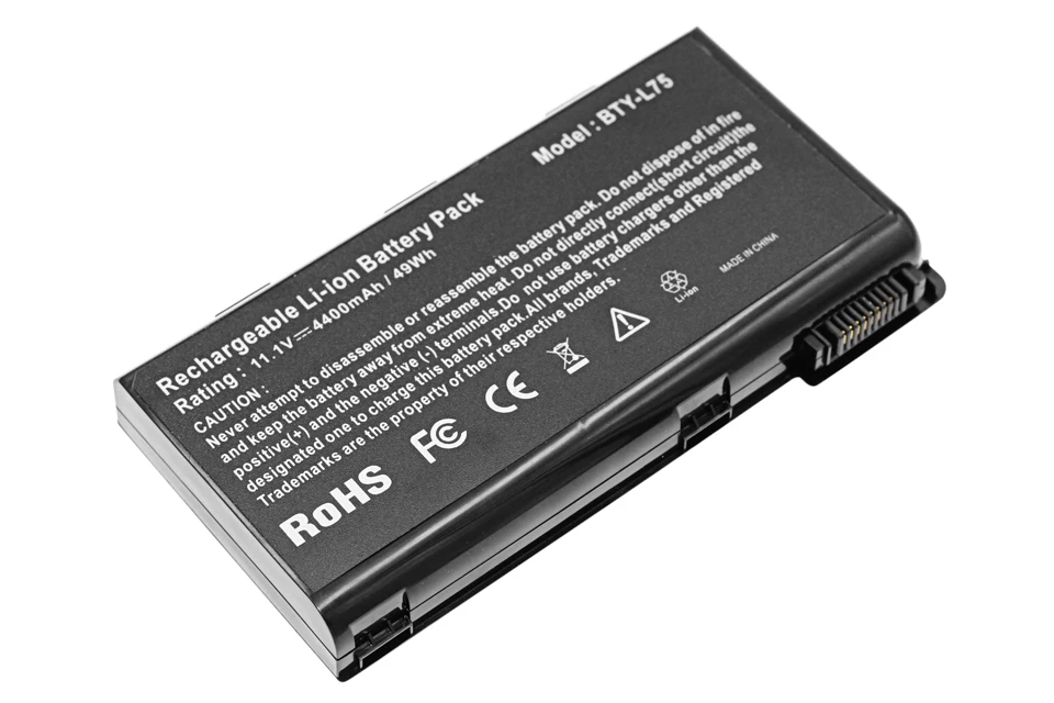 6Cell 4400 мАч ноутбука Батарея для MSI BTY-L74 BTY-L75 A5000 A6000 A6203 A6205 A7200 CR600 CR610 CR610X CR620 CR630 CR700 CX600
