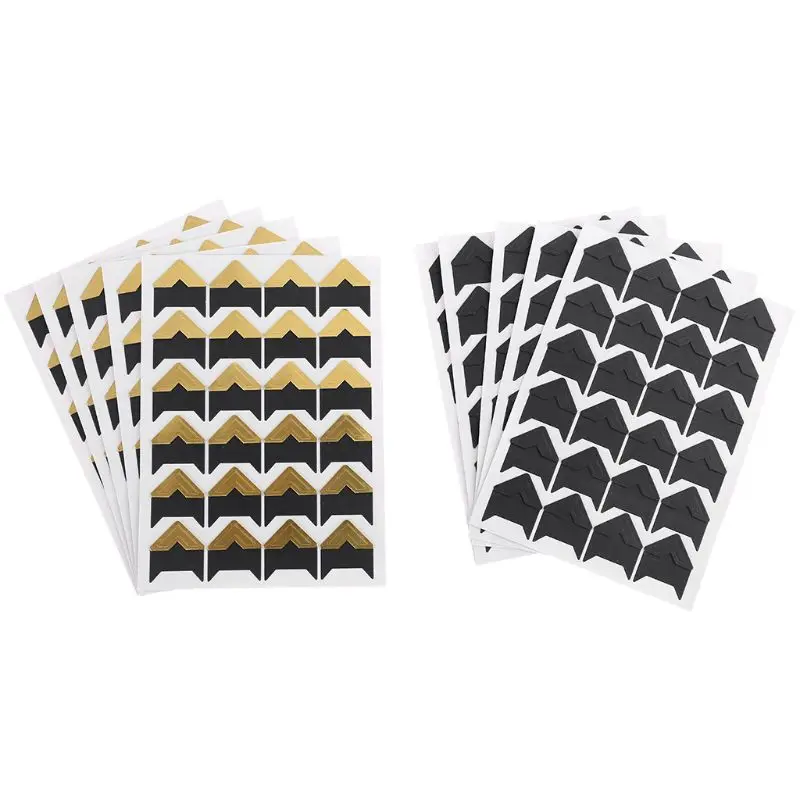 10 листов фото углов самоклеющиеся наклейки установка Бумага уголки для