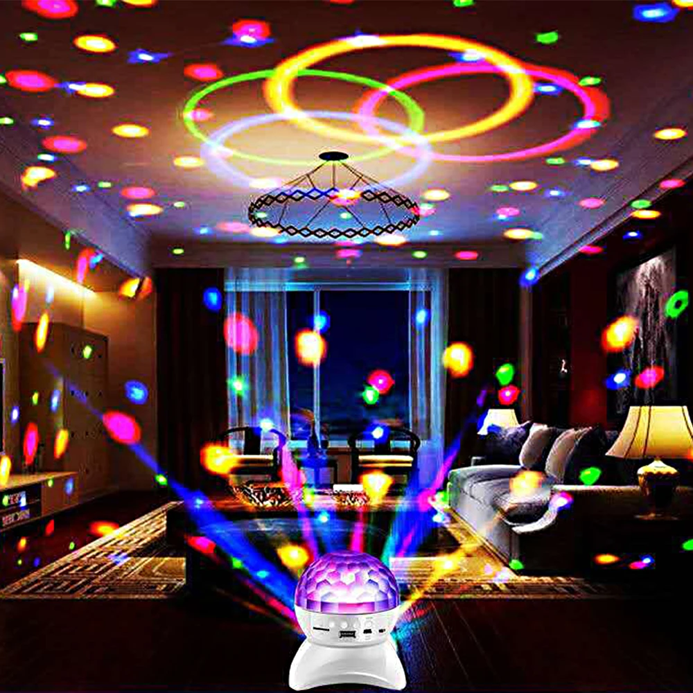

Wireless BT Music Speaker Colorful LED Crystal Rotating Ball Light Bass Speaker Stage Lighting Music Player Party Disco Balls