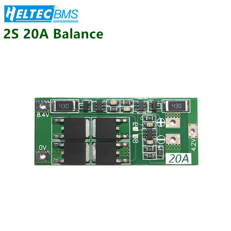 2S 20A BMS с балансом 7 4 В 8 в 18650 литиевая батарея Защитная плата/BMS плата