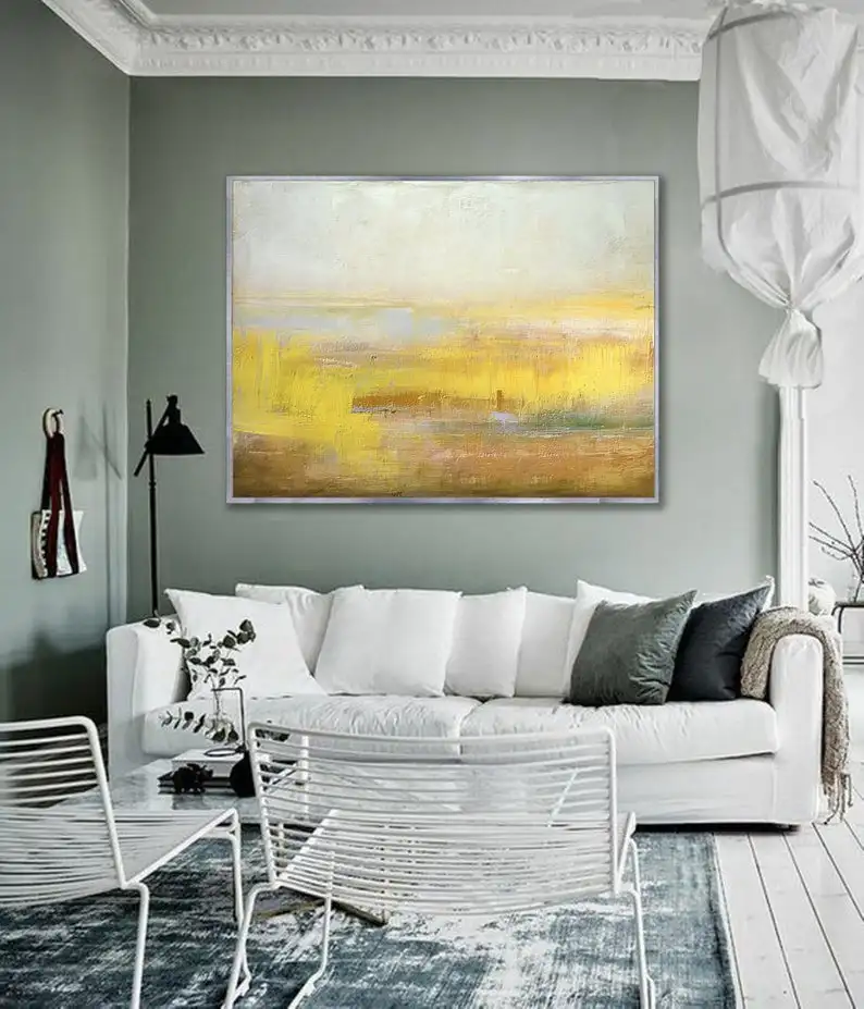 

Abstract Painting Landscape Painting Canvas Painting Extra Large Wall Art Large Yellow Oil Paintings Oil Paintings for Villas