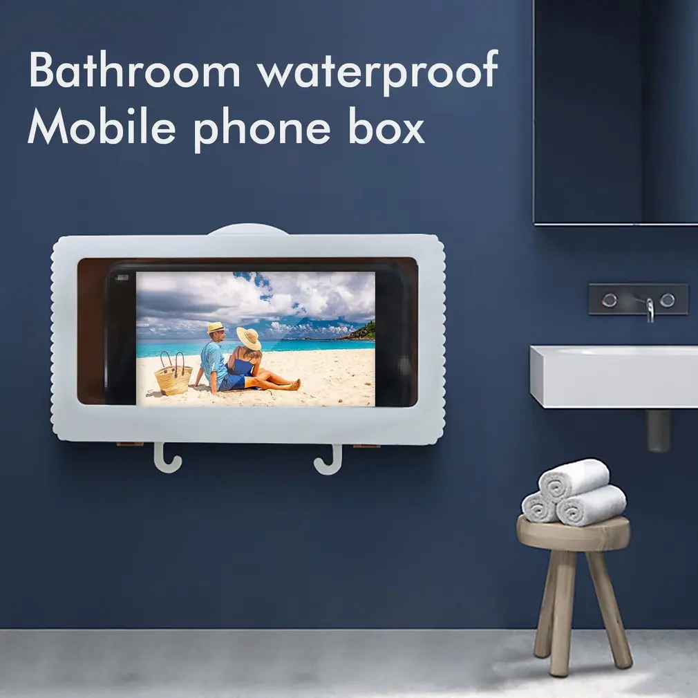 

Shower Phone Box Bathroom Waterproof Phone Case Seal Protection Touch Screen Mobile Phone Holder For Kitchen Handsfree Gadget