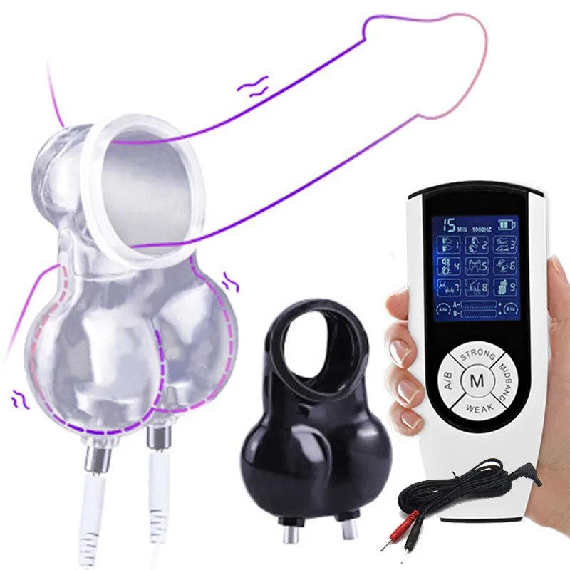 Кольцо для пениса с электрошоком кольцо мошонки Растяжитель Для шариком высокая