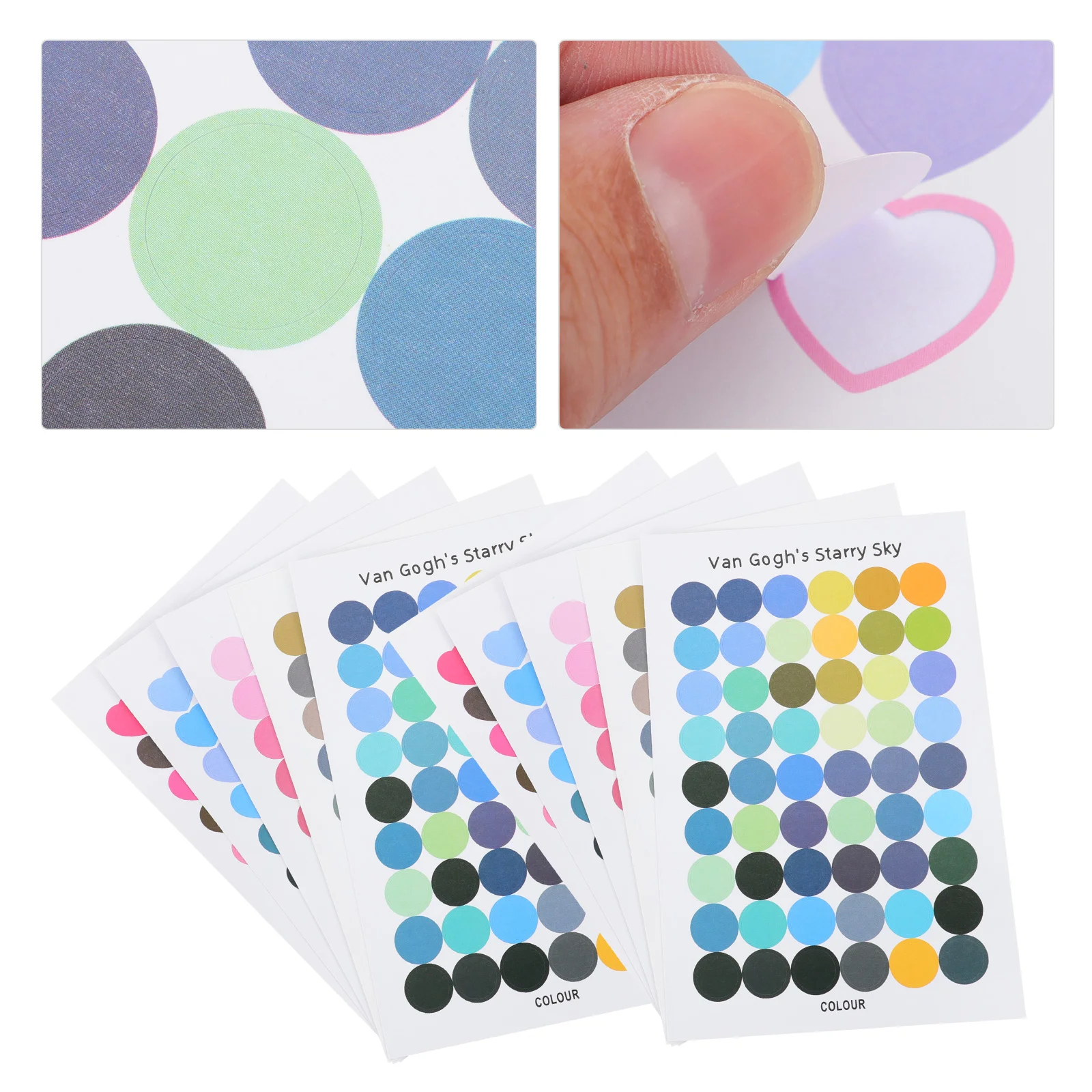 

30 листов цветных круглых наклеек Morandi, подарочные этикетки с сердечками, герметичные наклейки