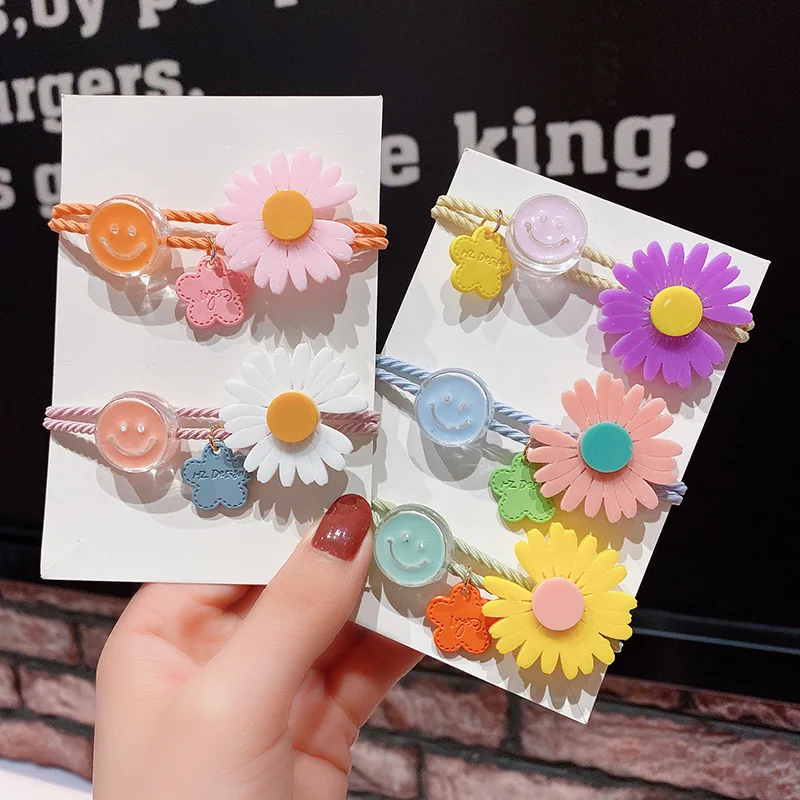 Женские маленькие резинки в виде ромашек для девочек милые Элегантные корейские