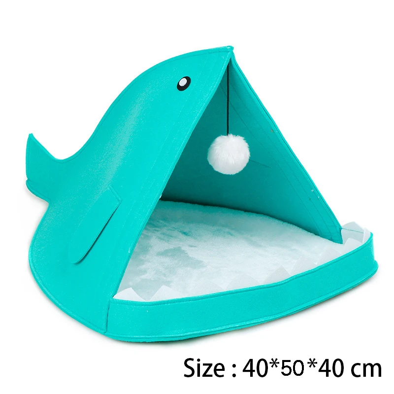 Funny Shark Shape Pet Dog Cat Bed House Mat Durable Kennel Doggy Puppy Cushion Basket Warm Portable Supplies | Дом и сад