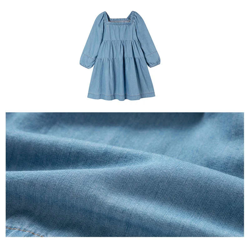 

Autumn New Children's Clothing Girls Doll Long-Sleeved Denim Dress