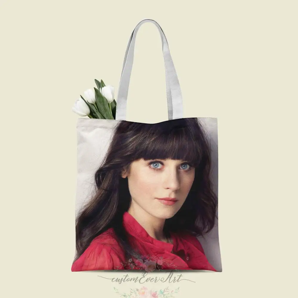 Зои Дешанель сумка оригинальная матерчатая сумки шопперы для женщин учителя