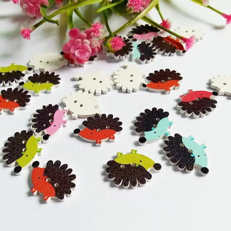 50 фотоэлементов деревянные пуговицы милые фотоэлементы 2 отверстия скрапбукинг