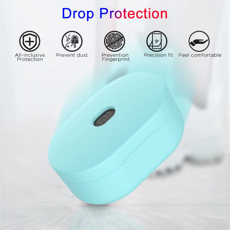 

Headphones Case Box Silicone Protective Cover Wireless Headphone Charging Box For Xiaomi Airdots Bluetooth Headset Cover