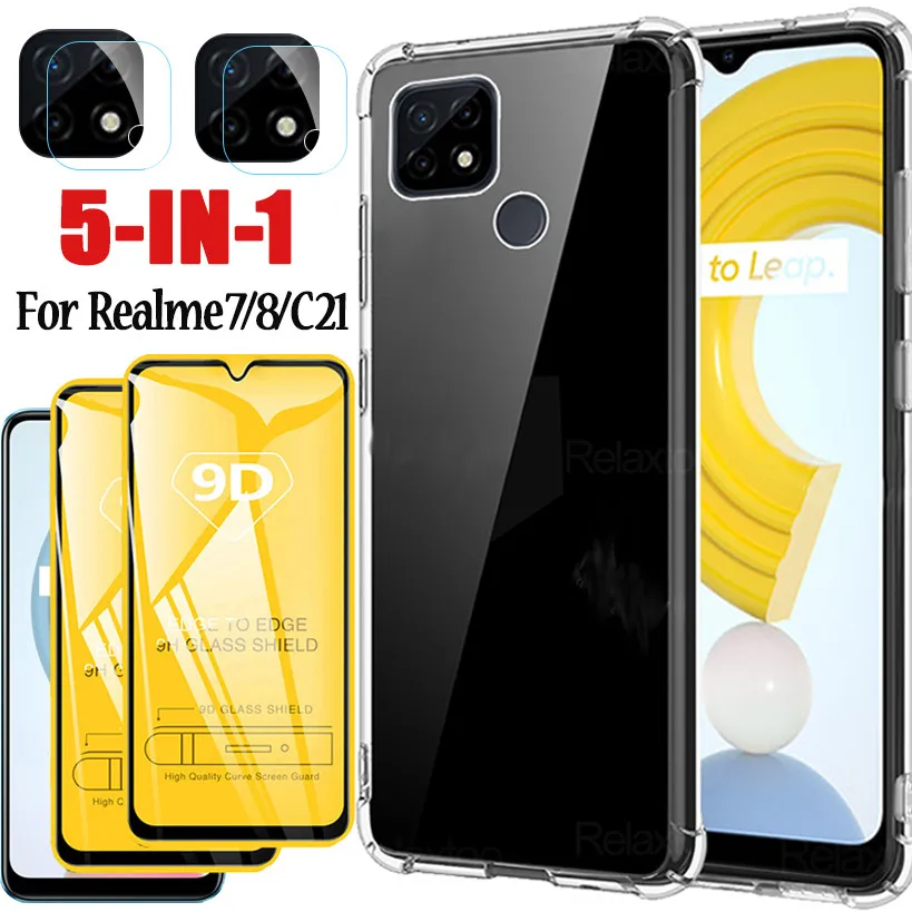 

Realmi C21 Transparent Airbag Case For Realme C21 Case Silicone Realme GT Neo Flash 5G Shockproof Case Realme C 21 Phone Cover