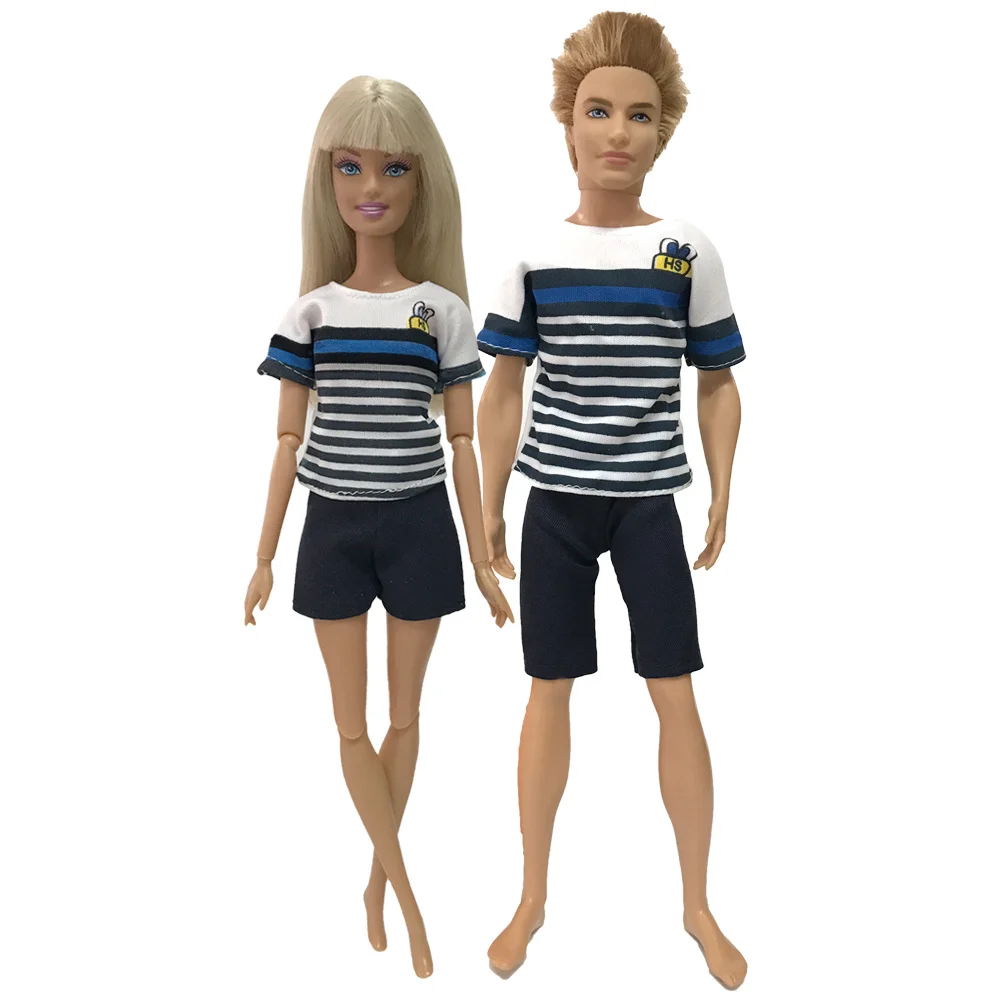 Only Two Dresses C Нагорный Карабах 2 шт./компл. ежедневно Повседневное пара платье для куклы Барби аксессуары Лучший мальчик девочка Пара, игрушки в подарок на день рождения для кен куклы 001A JJ - Цвет: Only Two Dresses C