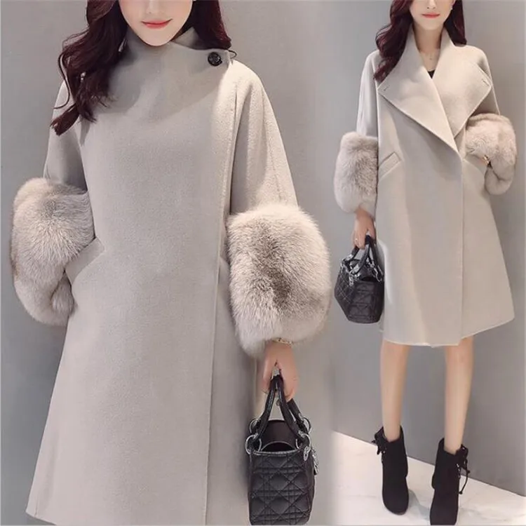 

Cloth coat in the fashion of new fund of 2018 autumn winters long cultivate one's morality show thin coat loose big yards