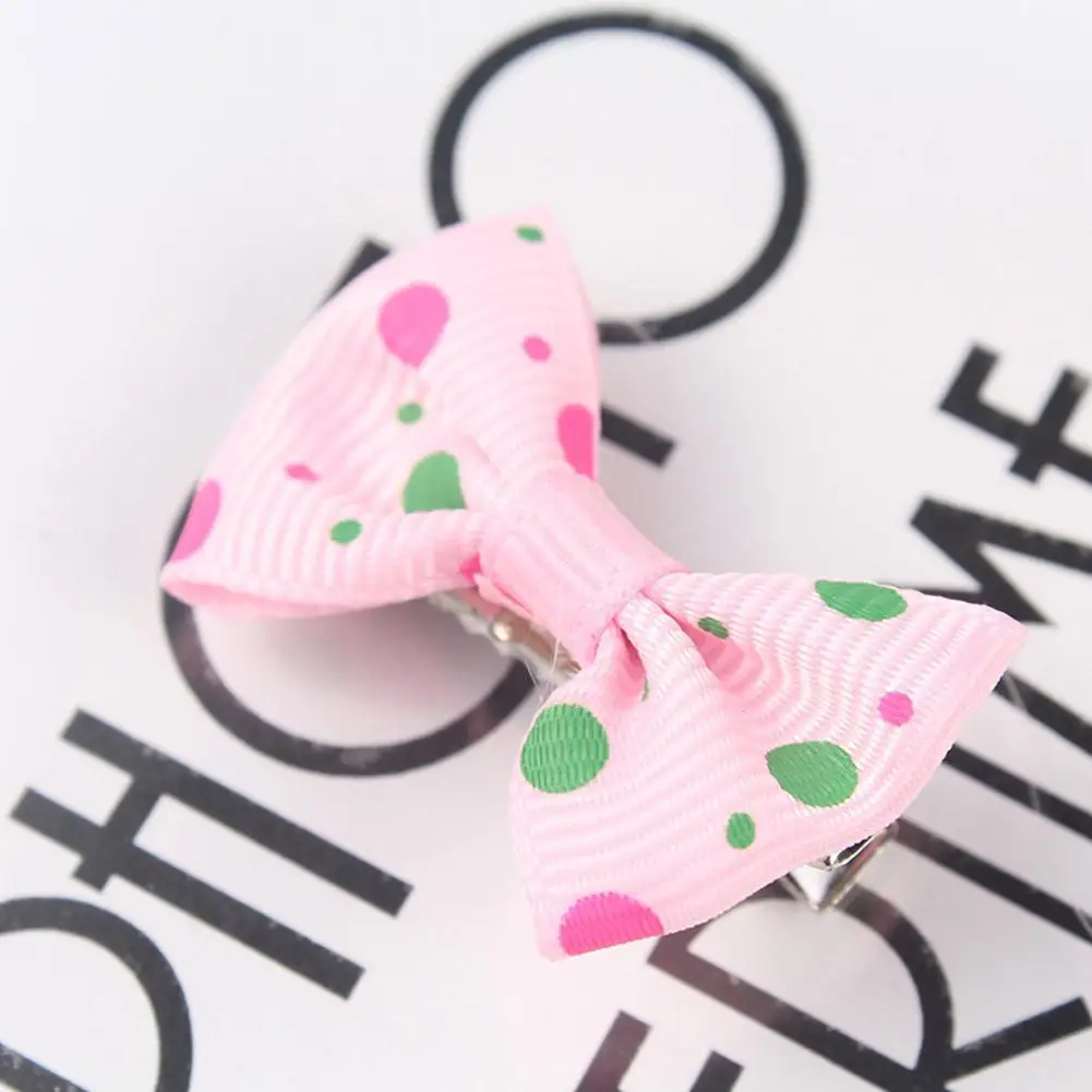 Minipinza para el pelo de colores para beb&eacute;, accesorio para el pelo con dise&ntilde;o de dibujos animados, accesorio para el pelo con lunares, ideal para regalo, 1 unidad-4